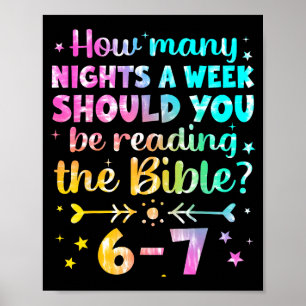 Wie viele Nächte pro Woche sollten Sie das B lesen Poster