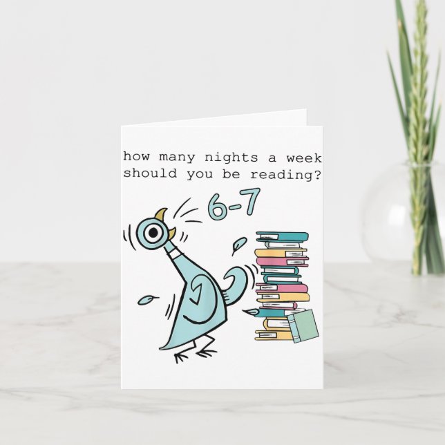 Wie viele Nächte pro Woche sollten Sie lesen 6 7 S Karte (Vorderseite)
