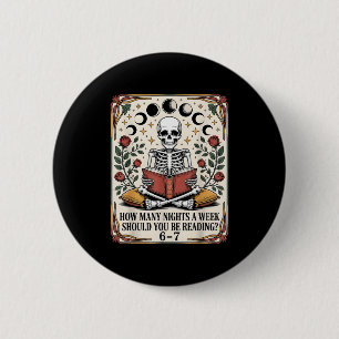 Wie viele Nächte Reading Meme 6 7 Lustiger Bücherl Button