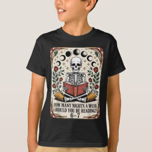 Wie viele Nächte Reading Meme 6 7 Lustiger Buchlie T-Shirt