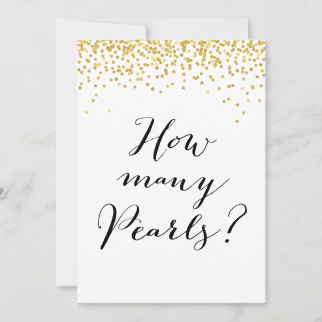 Wie viele Perlen sind im Jar-12x18"-Zeichen Einladung (Vorderseite)