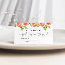 Wie viele Pfirsiche sind im Glas? Begleitkarte