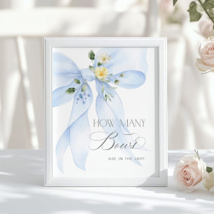 Wie viele Schleifen Blaue Blumen-Schleife Baby Sho Poster