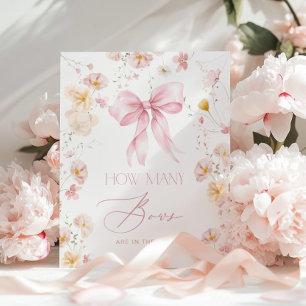 Wie viele Schleifen Rosarote Babyparty floral Poster