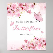 Wie viele Schmetterlinge in der Babydusche