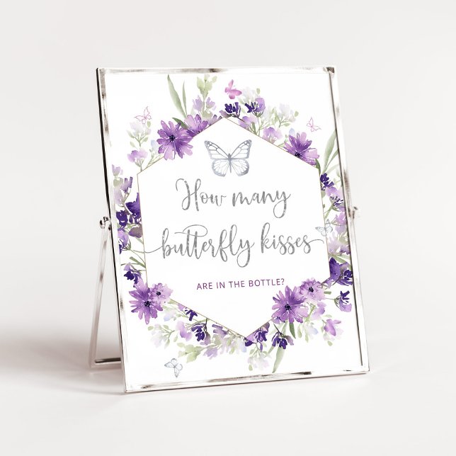 Wie viele Schmetterlinge küsst Baby Duschgame Post Poster (Von Creator hochgeladen)