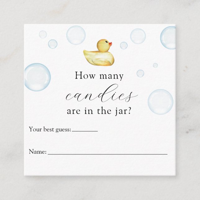 Wie viele sind in der Jar Shower Game Enclosure Ca Begleitkarte (Vorderseite)