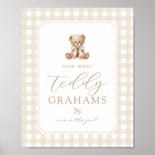 Wie viele Teddy Grahams Geschlechtsneutrales Gingh Poster