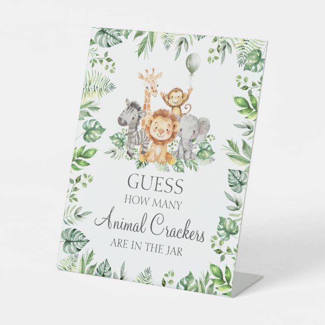 Wie viele Tierkräcker im Glas Safari-Duschgel Sockelschild (Vorderseite)