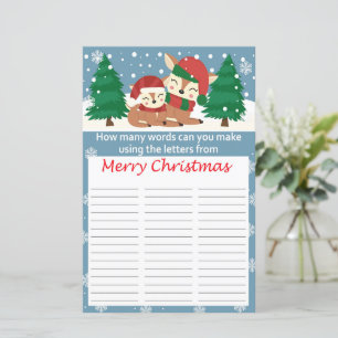 Wie viele Wörter kannst du aus Merry Christmas bil