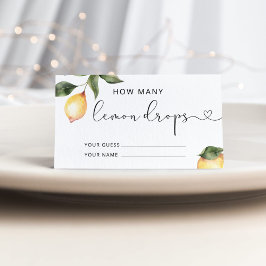 Wie viele Zitronentropfen Begleitkarte