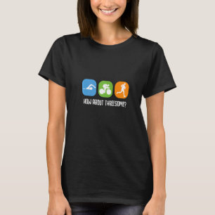 Wie wäre es mit dem dreiseitigen Triathleten-Renne T-Shirt