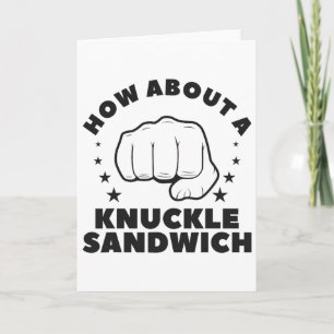 Wie wäre es mit einem Faust-Sandwich-Boxer Karte