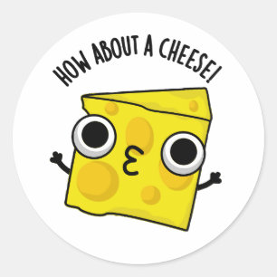 Wie wäre es mit einem lustigen Käse-Kuss-Pun Runder Aufkleber
