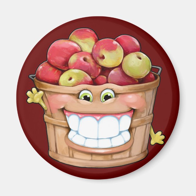 Wie wäre es mit ihnen Äpfel? Glückliche Äpfel! Magnet (Vorne)