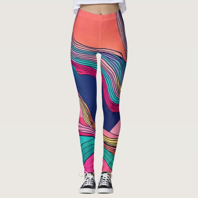 Wie wäre es mit "Kaleidoskop-Spektrum: Multicolor  Leggings (Vorderseite)