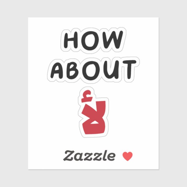 Wie wäre es mit Nein in arabischen, sonnigen arabi Aufkleber (Blatt)