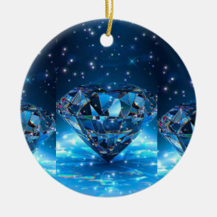 Wie wäre es mit "Sapphire Brillianz: Blue Diamond  Keramik Ornament