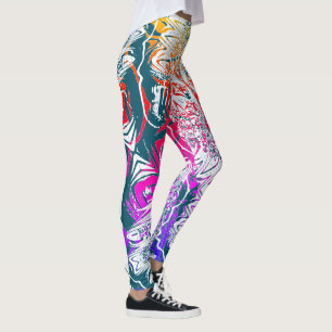 Wie Wasser Abstrakte Computerkunst Leggings