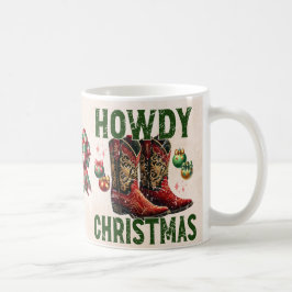 Wie Weihnachten Cowboy Boot Western Xmas Green Red Kaffeetasse