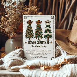 Wie Weihnachtskühe drucken Western Weihnachtskarte Feiertagskarte