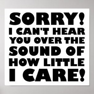 Wie wenig mag ich lustiges Poster? Poster