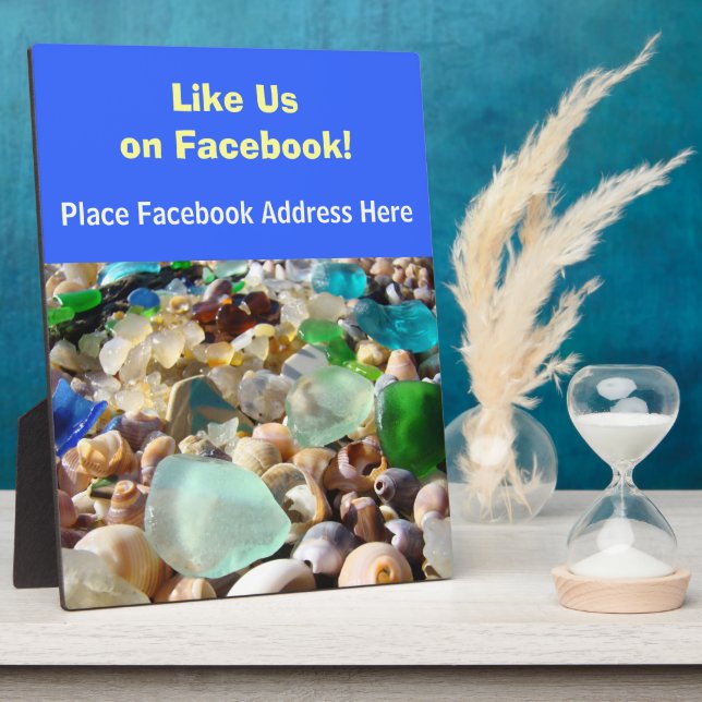 Wie wir auf Facebook Counter Sign Plaque Brauch Fotoplatte (Seite)