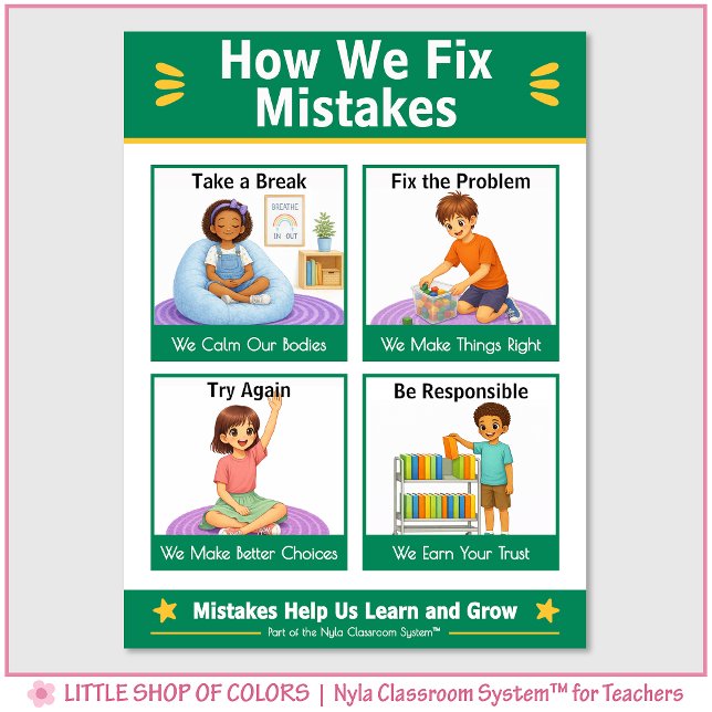 Wie wir Fehler korrigieren Classroom Anchor Chart Poster (Von Creator hochgeladen)