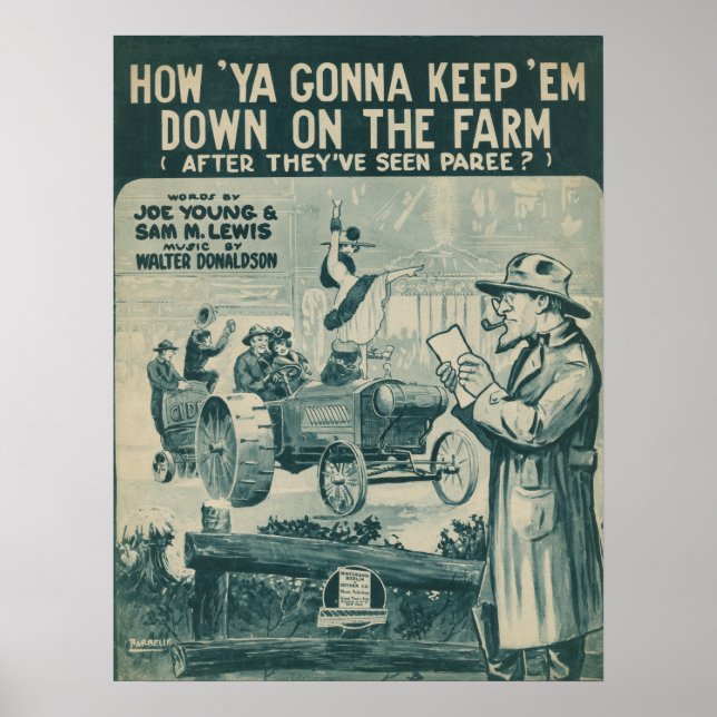 Wie Ya Gonna Behielt "Em Down on Farm Poster (Vorne)