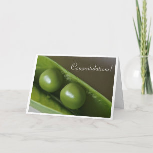 Wie zwei Erbsen in einer Pod-Verlobung/Hochzeitkar Karte