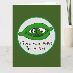 Wie zwei Erbsen in einer Schote Grußkarte Karte