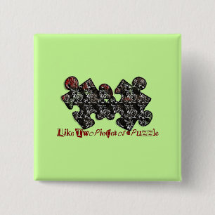 Wie zwei Puzzleteile Button