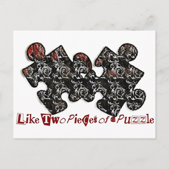 Wie zwei Puzzleteile Postkarte (Vorderseite)