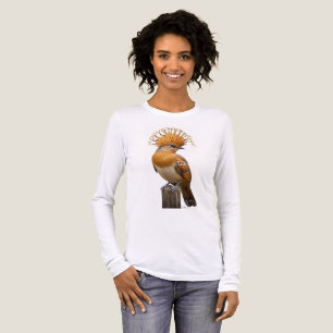 Wiedehopf-Vogel Langarmshirt Tri-Blend Shirt