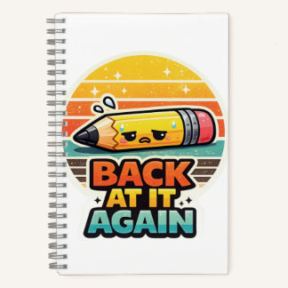 Wieder dabei lustiger Bleistift Schuldesign Notizbuch