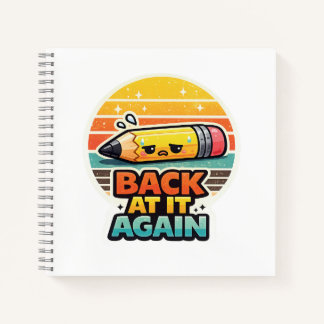 Wieder dabei lustiger Bleistift Schuldesign Notizbuch