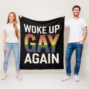 Wieder gay aufgewacht Lustiger LGBTQ Stolz Verbünd Fleecedecke