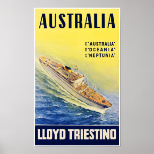 Wieder hergestelltes Vintages Plakat Australiens