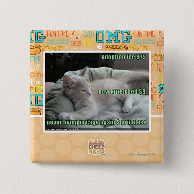 Wieder lebend nie, in einem Käfig Button (Vorderseite)