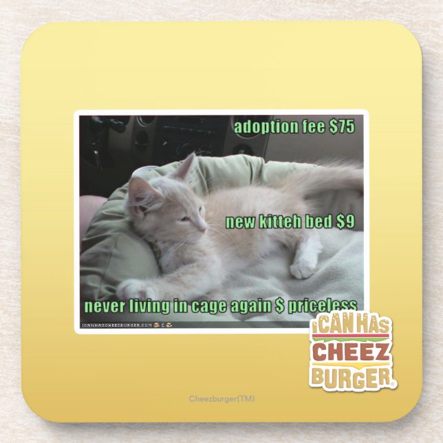 Wieder lebend nie, in einem Käfig Getränkeuntersetzer (Vorderseite)