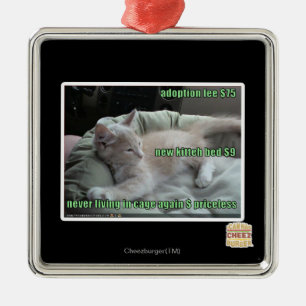 Wieder lebend nie, in einem Käfig Silbernes Ornament