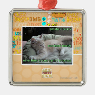 Wieder lebend nie, in einem Käfig Silbernes Ornament