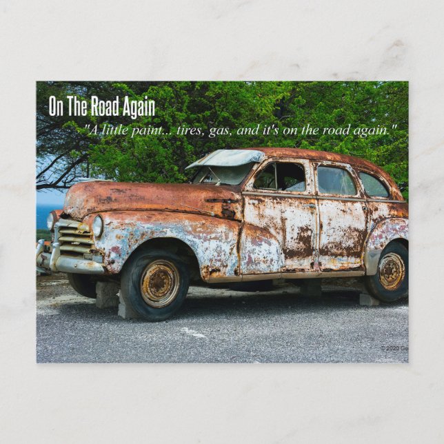 Wieder unterwegs. postkarte (Vorderseite)