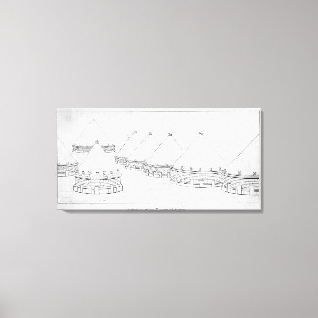 Wiederaufbau der etruskischen Gräber in Tarquinia Leinwanddruck (Vorderseite)