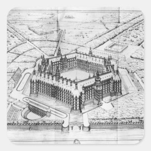 Wiederaufbau der Theleme Abbey Quadratischer Aufkleber