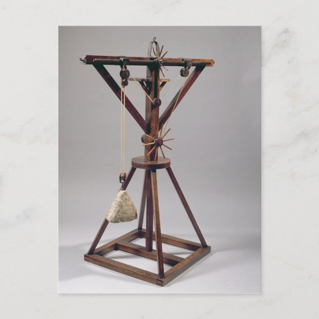 Wiederaufbau des Entwurfs von da Vinci Postkarte (Vorderseite)