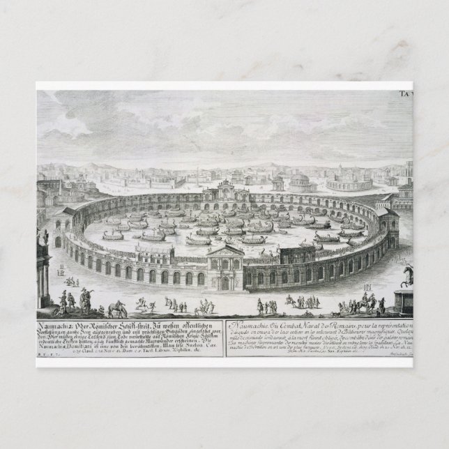 Wiederaufbau einer römischen Schlacht von 'Entw Postkarte (Vorderseite)