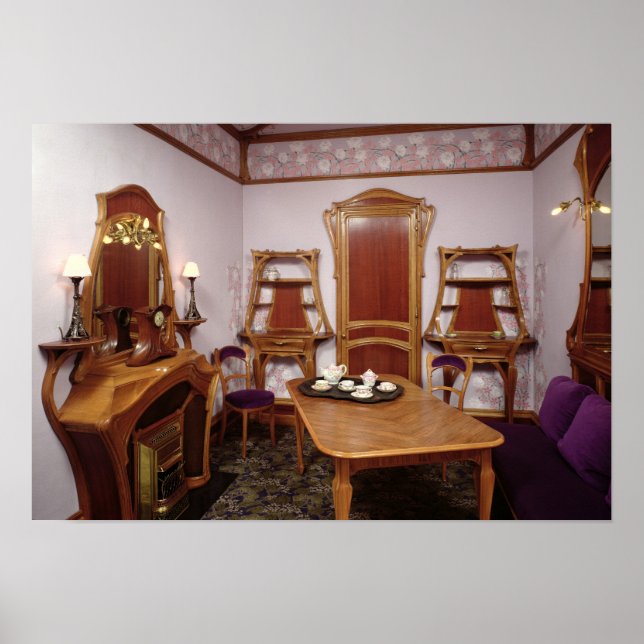 Wiederaufbau eines Salons des Cafés de Paris Poster (Vorne)