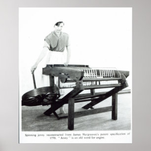 Wiederaufbau von Hargreaves's "Spinning Jenny" Poster