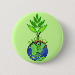 Wiederbegrünung Reduzierung Recycling Button